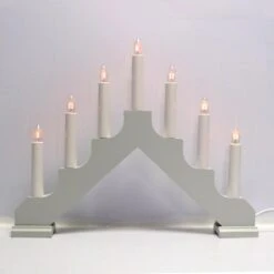 Star Trading Swedish Candelabra / Candlestick (formerly Finnish Designs) (03912) -Christmas Decorations 03912lightsonmd