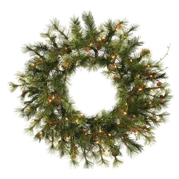 Vickerman Pre-Lit Artificial Christmas Wreath (06340) 4 Vickerman Pre-Lit Artificial Christmas Wreath (06340) - Image 2