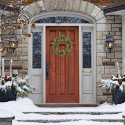 Vickerman Artificial Unlit Christmas Wreath With Pine Cones And Grapevines (06341) -Christmas Decorations 063414md