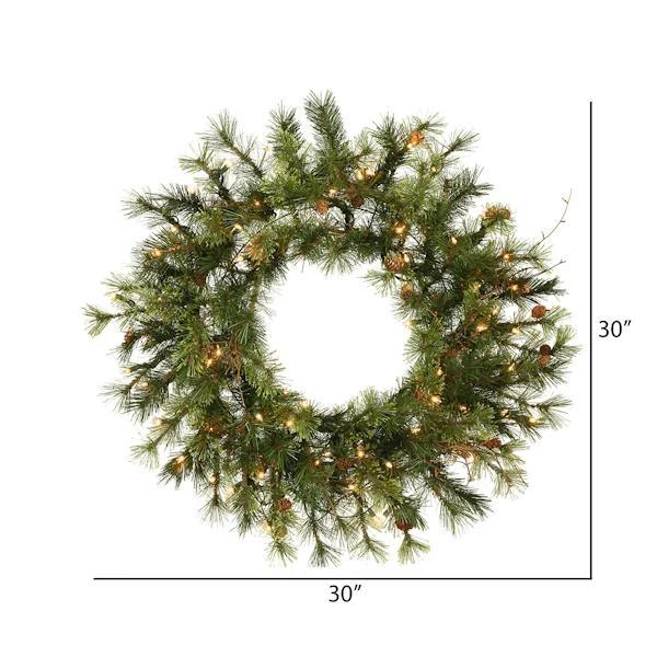 Vickerman Pre-Lit Artificial Christmas Wreath (06346) 6 Vickerman Pre-Lit Artificial Christmas Wreath (06346) - Image 4