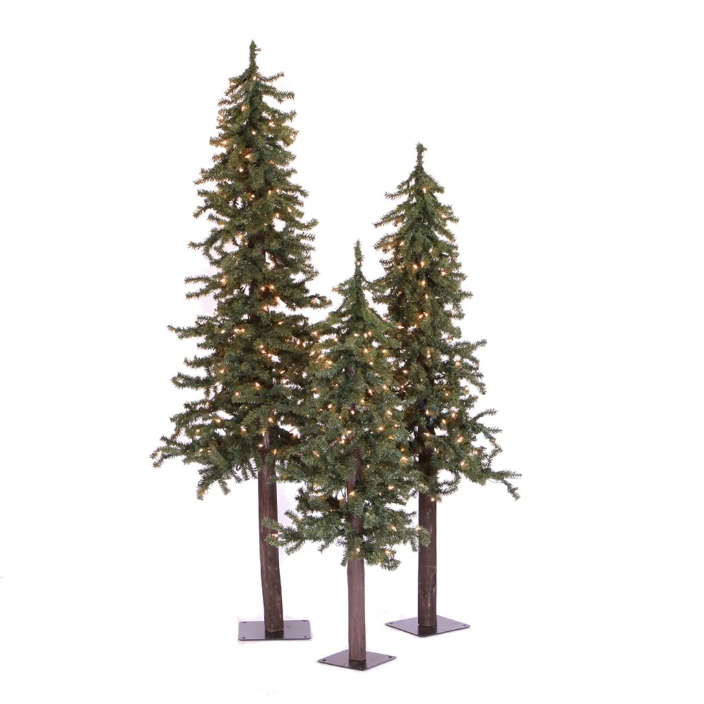 Vickerman Pre-Lit Artificial Christmas Tree (Set Of 3) (08601) 3 Vickerman Pre-Lit Artificial Christmas Tree (Set Of 3) (08601)