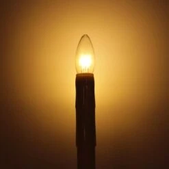 Celestial Lights Taper Candle With Traditional Base (128338) -Christmas Decorations 128338closeupmd