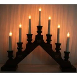Star Trading Swedish Candelabra / Candlestick (formerly Finnish Designs) (15455) -Christmas Decorations 15455lit lightsoffmd