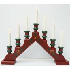 Star Trading Swedish Candelabra / Candlestick (formerly Finnish Designs) (15455) -Christmas Decorations 15455lit lightsonmd