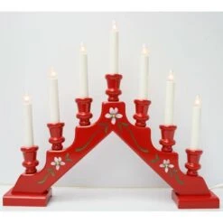 Star Trading Swedish Candelabra / Candlestick (formerly Finnish Designs) (15485) -Christmas Decorations 15485lit lightsonmd
