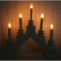 Star Trading Swedish Candelabra / Candlestick (formerly Finnish Designs) (27548) -Christmas Decorations 27548lit ightsoffmd