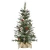 Vickerman Pre-Lit Artificial Christmas Tree With Frosted Pine Cones And Red Berries (27663) -Christmas Decorations 27663lg