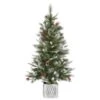 Vickerman Pre-Lit Artificial Christmas Tree With Frosted Pine Cones And Red Berries (27665) -Christmas Decorations 27665lg