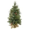 Vickerman Pre-Lit Artificial Christmas Tree With White Tip Pine Cones And Shiny Red Berries (27731) -Christmas Decorations 27731lg