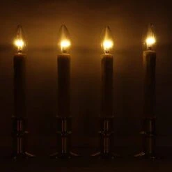 Celestial Lights Taper Candle (4 Pack) (708122) -Christmas Decorations 408122darkmd