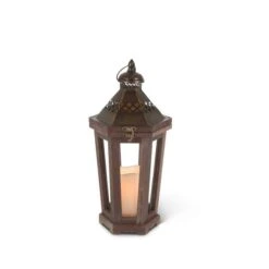 Gerson LED Flameless Candle/Lantern With Timer (44127) -Christmas Decorations 44127md