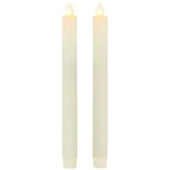 Gerson Flameless LED Wax Taper Candle Lights (2 Pack) (44613)