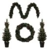 Vickerman Artificial Front Door Set (Set Of 4) (573693) -Christmas Decorations 573693lg