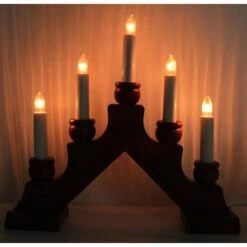 Star Trading Swedish Candelabra / Candlestick (formerly Finnish Designs) (6294605) -Christmas Decorations 6294605lit lightsoffmd