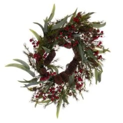 Vickerman Artificial Unlit Christmas Wreath (712542) -Christmas Decorations 712542anglemd