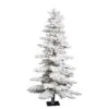 Vickerman Pre-Lit Artificial Christmas Tree (Includes On/Off Foot Switch) (27647) -Christmas Decorations Flocked20Idaho20Sprucelg 1