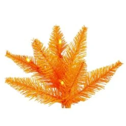 Vickerman Pre-Lit Christmas Tree (Includes On/Off Foot Switch) (433737) -Christmas Decorations Orange20Fir20Branchmd
